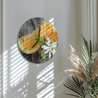 Reloj de pared redondo Cítrico