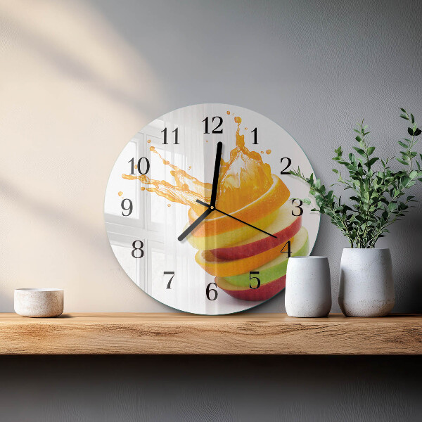 Reloj de pared redondo Fruta