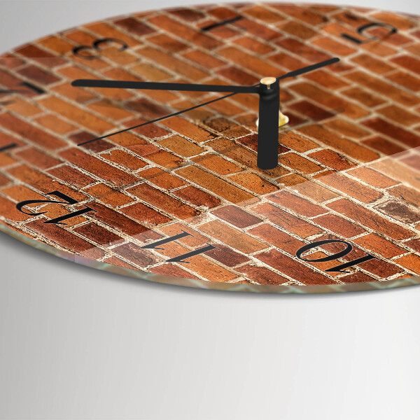 Reloj de pared redondo Muro de ladrillo