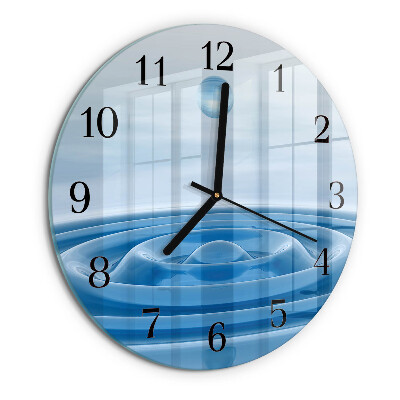 Reloj de pared redondo Agua