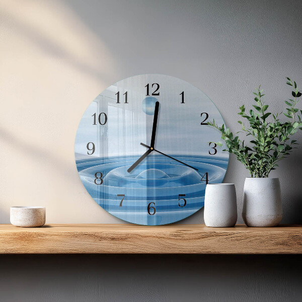 Reloj de pared redondo Agua