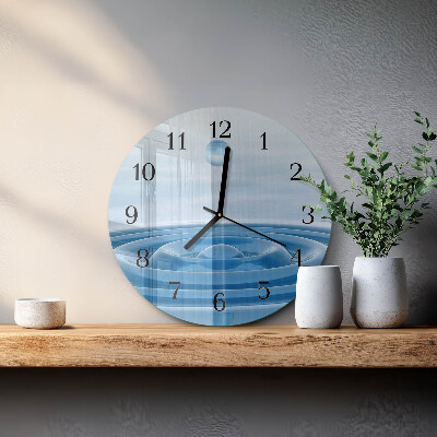 Reloj de pared redondo Agua