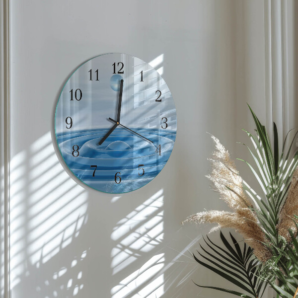 Reloj de pared redondo Agua