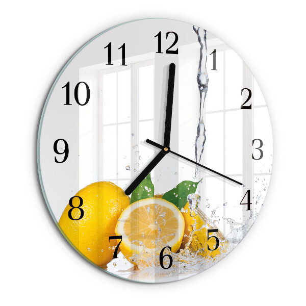 Reloj de pared redondo Limones