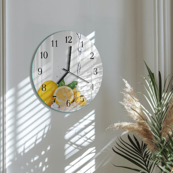 Reloj de pared redondo Limones