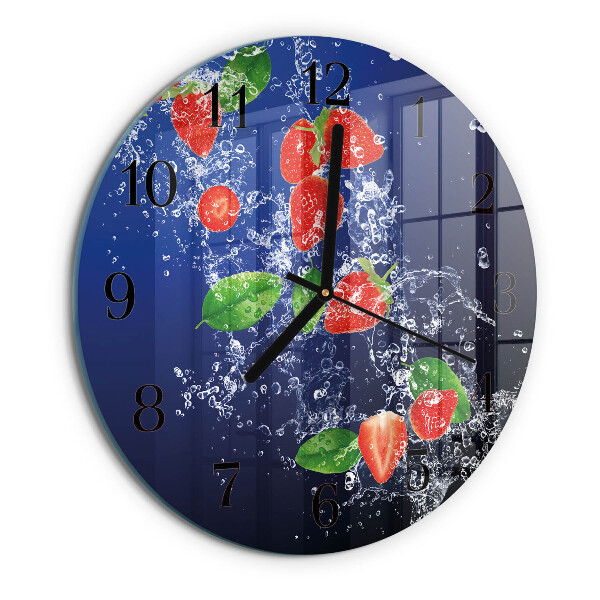 Reloj de pared redondo fresas