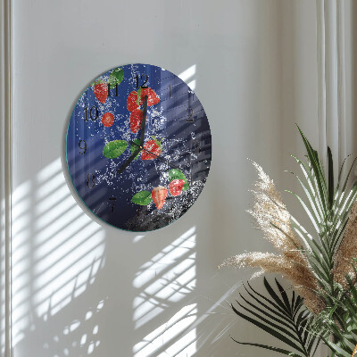 Reloj de pared redondo fresas