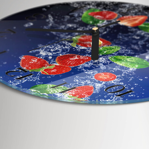 Reloj de pared redondo fresas