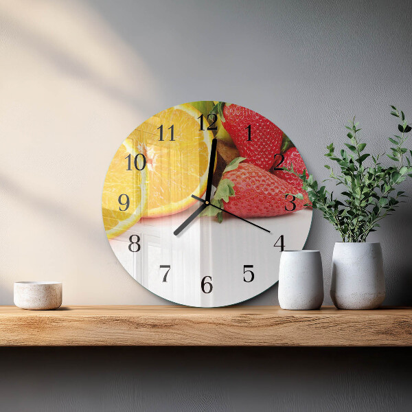 Reloj de pared redondo Fruta
