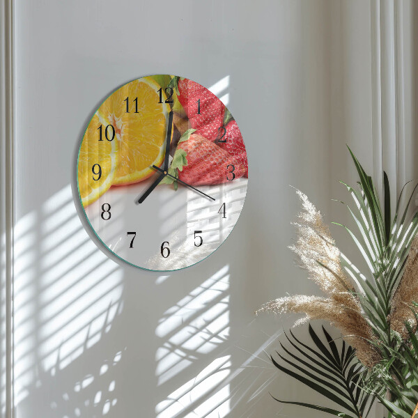 Reloj de pared redondo Fruta