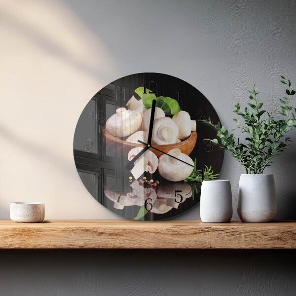 Reloj de pared redondo Hongos