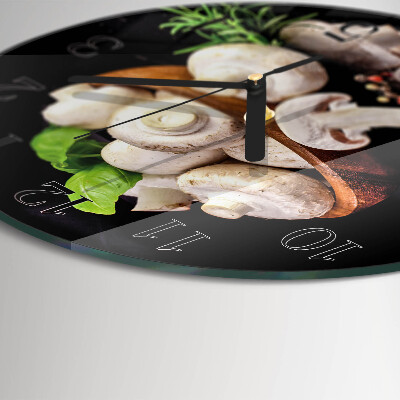 Reloj de pared redondo Hongos