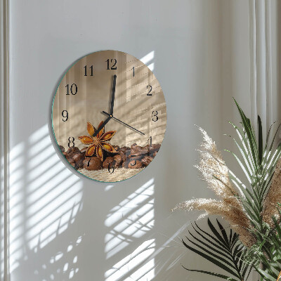 Reloj de pared redondo Granos de café