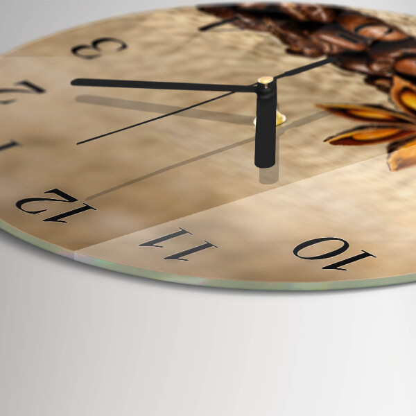 Reloj de pared redondo Granos de café