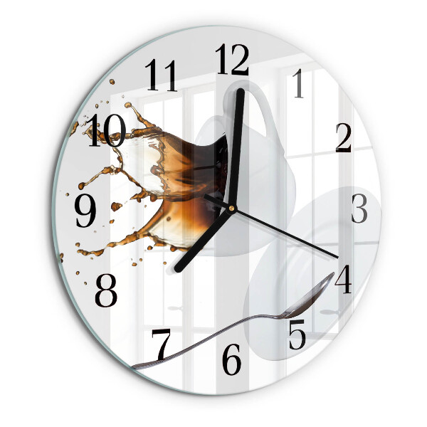 Reloj de pared redondo Taza de café