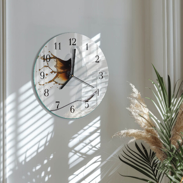 Reloj de pared redondo Taza de café