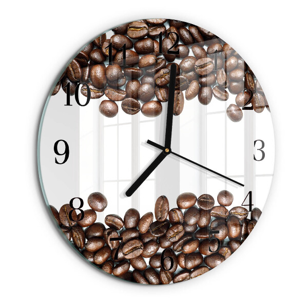Reloj de pared redondo Granos de café