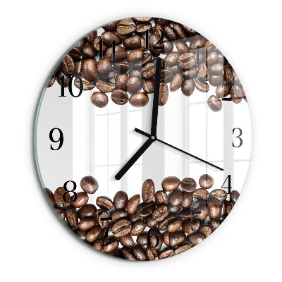 Reloj de pared redondo Granos de café