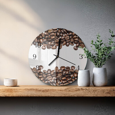 Reloj de pared redondo Granos de café