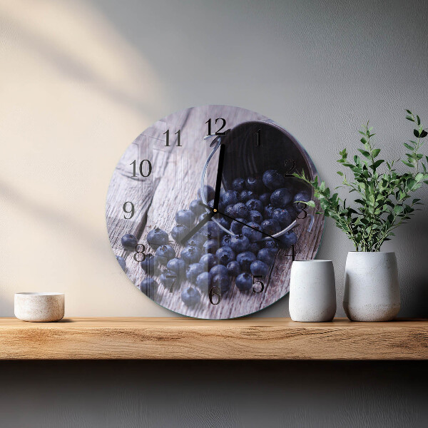 Reloj de pared redondo arándanos
