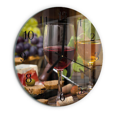 Reloj de pared redondo Copa de vino