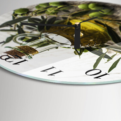 Reloj de pared redondo Aceite de oliva