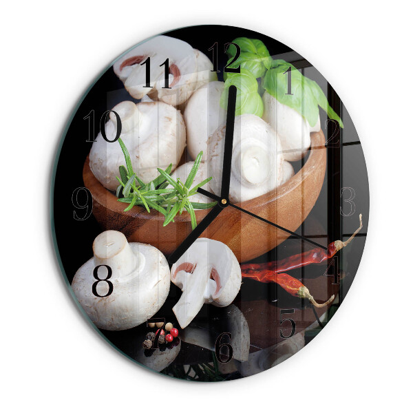 Reloj de pared redondo Hongos