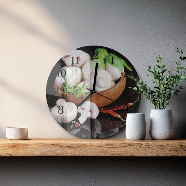 Reloj de pared redondo Hongos