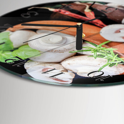Reloj de pared redondo Hongos