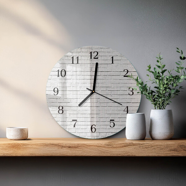 Reloj de pared redondo Muro de ladrillo
