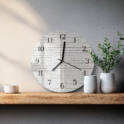 Reloj de pared redondo Muro de ladrillo
