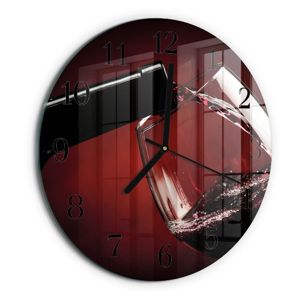 Reloj de pared redondo Copa de vino