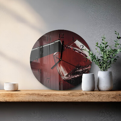 Reloj de pared redondo Copa de vino