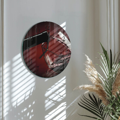 Reloj de pared redondo Copa de vino