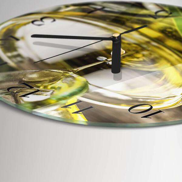 Reloj de pared redondo Aceite de oliva
