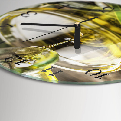 Reloj de pared redondo Aceite de oliva
