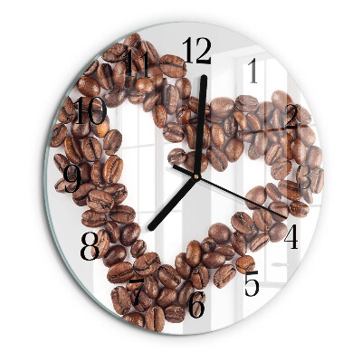 Reloj de pared redondo Granos de café