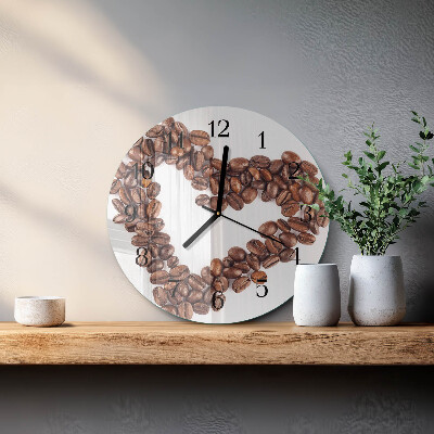 Reloj de pared redondo Granos de café
