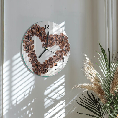Reloj de pared redondo Granos de café