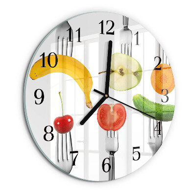 Reloj de pared redondo Fruta
