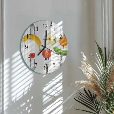 Reloj de pared redondo Fruta