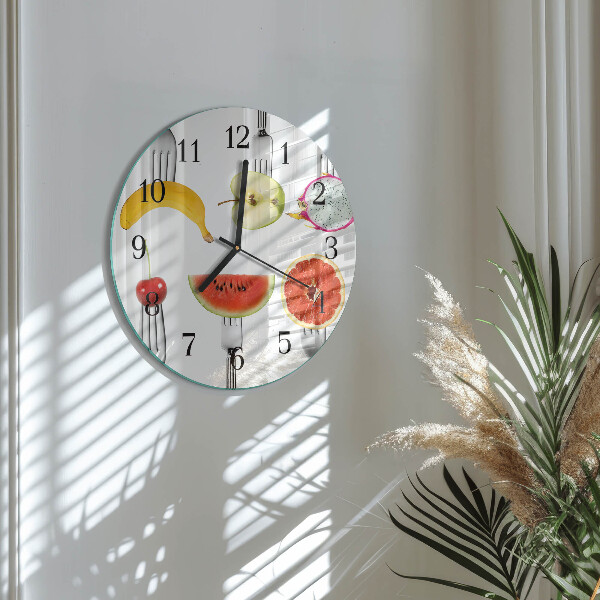 Reloj de pared redondo Fruta