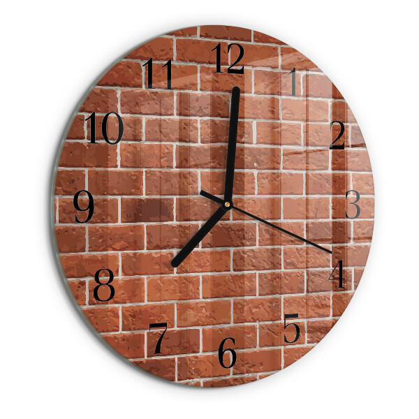 Reloj de pared redondo Muro de ladrillo