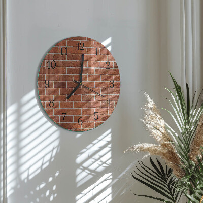 Reloj de pared redondo Muro de ladrillo