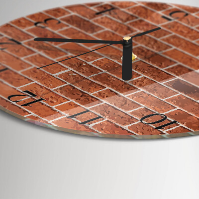 Reloj de pared redondo Muro de ladrillo
