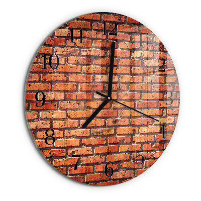 Reloj de pared redondo Muro de ladrillo