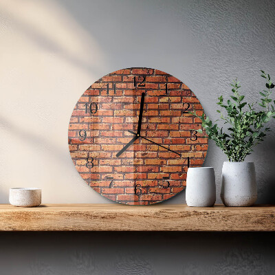 Reloj de pared redondo Muro de ladrillo