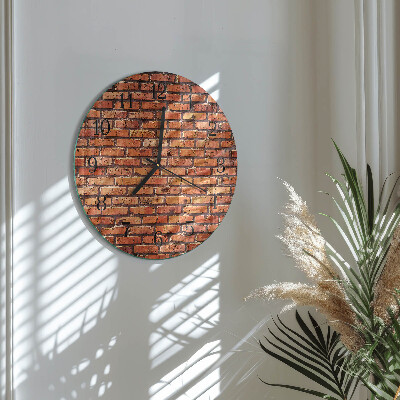 Reloj de pared redondo Muro de ladrillo