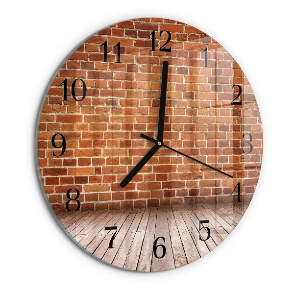Reloj de pared redondo Muro de ladrillo