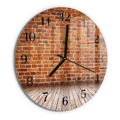 Reloj de pared redondo Muro de ladrillo